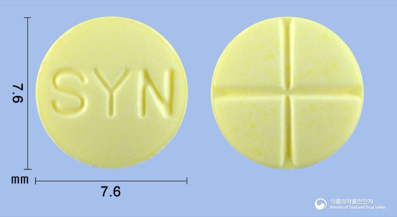 씬지로이드정0.1밀리그램(레보티록신나트륨수화물), the Levothyroxine product sold in Korea, official MFDS photo