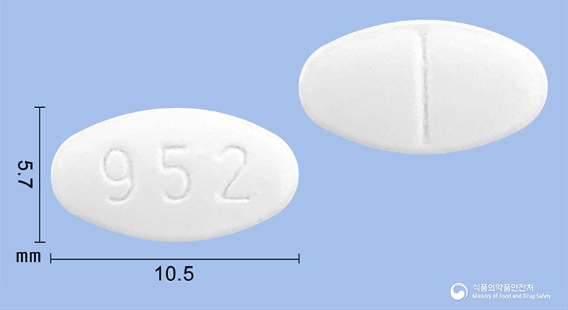 코자정(로사르탄칼륨), the Losartan product sold in Korea, official MFDS photo
