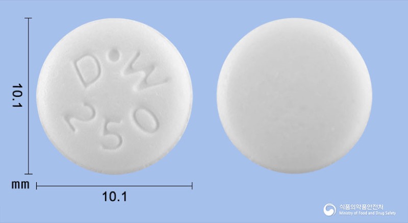 다이아벡스정250밀리그램(메트포르민염산염), the Metformin product sold in Korea, official MFDS photo