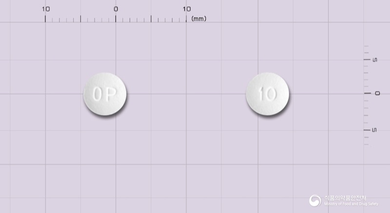 옥시콘틴서방정10밀리그램(옥시코돈염산염), the Oxycodone product sold in Korea, official MFDS photo