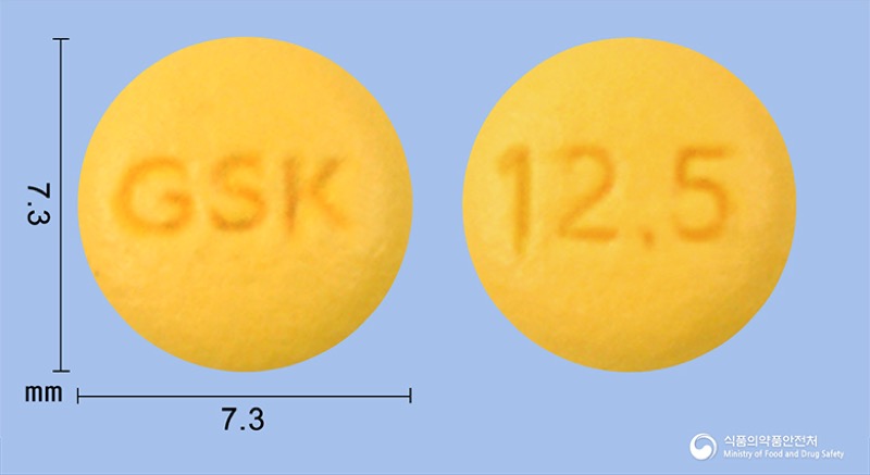 팍실CR정12.5밀리그램(파록세틴염산염수화물), the Paroxetine product sold in Korea, official MFDS photo