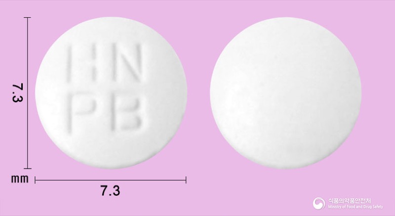 하나페노바르비탈정, the Phenobarbital product sold in Korea, official MFDS photo