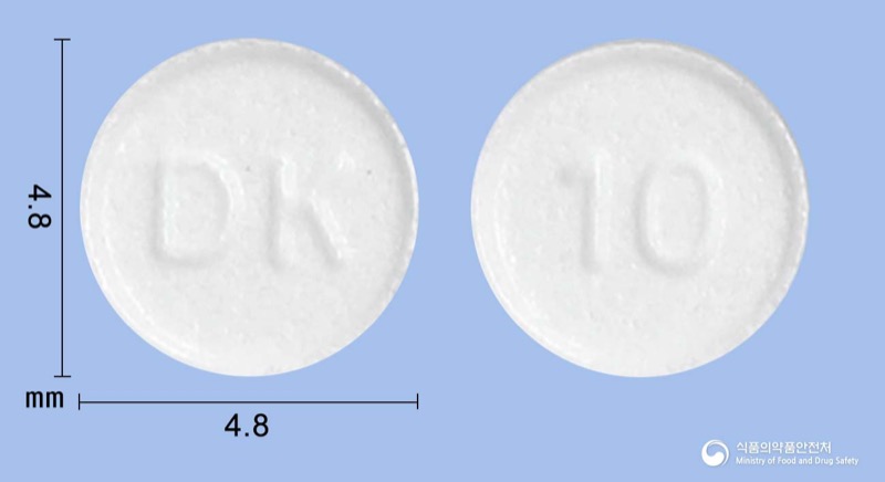 인데놀정10mg(프로프라놀롤염산염), the Propranolol product sold in Korea, official MFDS photo