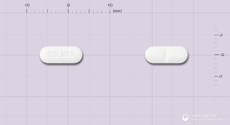 스틸녹스정10밀리그램(졸피뎀타르타르산염), the Zolpidem product sold in Korea, official MFDS photo